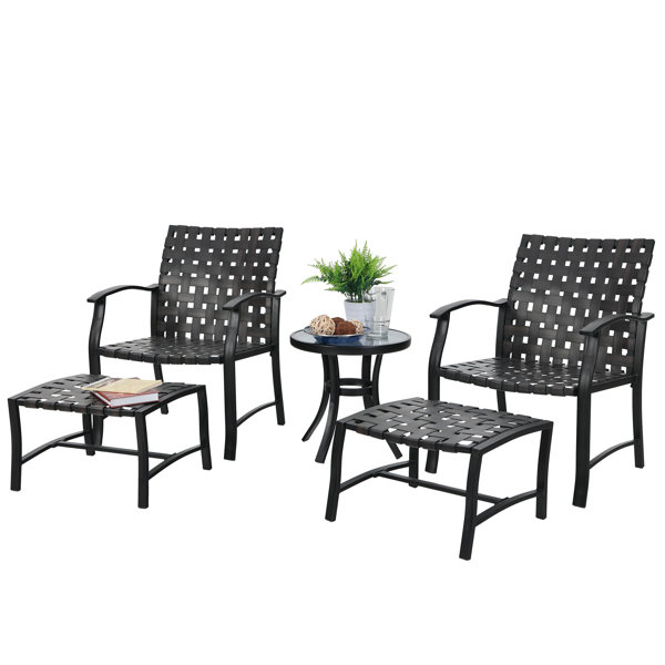 Charlton Home® 5 Piece Seating Group & Reviews Wayfair
